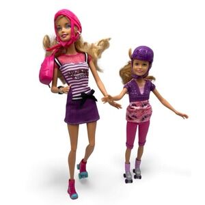 Barbie Sisters Skate 2-Pack Stacie T7428 Doll Set Fashion Roller Skates 2011